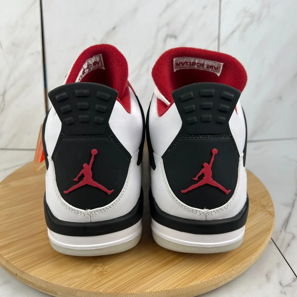 Nike Air Jordan 4 Retro Fire Red 2012 Mens Size 12.5 White Sneakers 308497-110